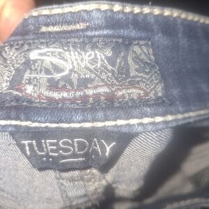 Silver Jeans navy blue denim jeans with branded inner tag